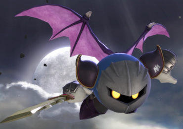 Meta Knight fliegt durch den Nachthimmel